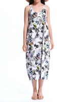 Loose Printed Strap Sleeveless Backless Dress For Women