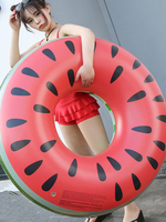 Lovely Adult Beach Watermelon Thickening Floating Row Seat Life Buoy Swimming Circle