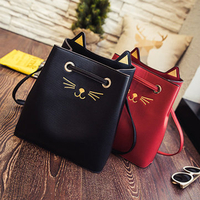 Lovely Cartoon Cat Face Cute Handbag Tote Large Capacity Shoulder Bags For Women