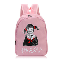 Lovely Cartoon Cute Girl School Bags Canvas Large Capacity Zipper Backpack