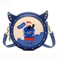 Lovely Cute Bags Cartoon Pattern Rivet Shoulder Bags Crossbody Bags