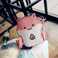 Lovely Cute Hamster Shape Pattern Zipper Shoulder Bags Crossbody Bags