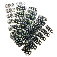 Luminous Star Flower Heart Design Nail Art Stickers Decals Decoration