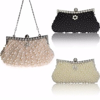 Luxury Pearl Handmade Evening Bag Diamond Clutch Bridal Party Handbags