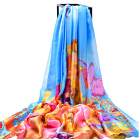 LYZA Women Oversize Print Beach Shawl Anti-UV Soft Scarves Casual Outdoor Towel