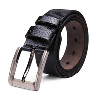 Male Fashion Business Casual Retro Leather Pin Buckle Belt