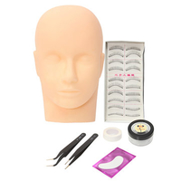 Mannequin Make Up Training Head Individual Eyelash Extensions Practice Tool Set Kit