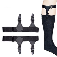 Men Two Clips Sock Holder Stays Casual Adjustable Suspenders Long Tube Socks Braces