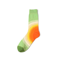 Men Autumn Warm Cotton Middle Tube Socks Casual Flowers And Birds Graffiti Socks