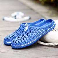 Men Beach Hollow Out Slip On Flat Breathable Slippers