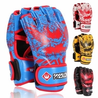 Men Boxing Half Finger Gloves Training Gloves Muay Thai Kick Fighting Gloves