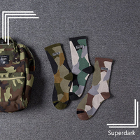 Men Breathable Camouflage Cotton Middle Tube Socks Casual Street Sports Socks