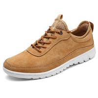 Men Breathable Holes Leather Soft Sole Flat Casual Sport Sneakers