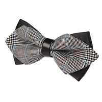 Men British Style Stripes Bowknot Wedding Soild Color Groom Bow Tie