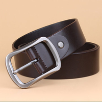 Men Business Cowhide Belt Genuine Leather Waistband Needle Buckle Casual Youth All-match Belt