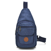 Men Canvas Casual Chest Bag Outdoor Travel Sport Shoulder Bags Crossbody Bags