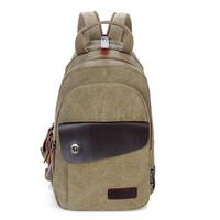 Men Canvas Outdoor Backpack Durable Large Capacity Casual Shoulder Bag