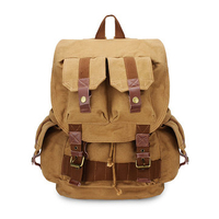 Men Canvas Outdoor Travel Camera Bag Vintage Casaul Backpack
