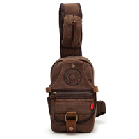Men Canvas Retro Outdoor Portable Casual Shoulder Chest Crossbody Bags