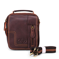 Men Casaul Genuine Leather Outdoor Crossbody Bag Leisure Zipper Handbag