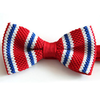 Men Casual Knitted Stripes Bowknot British Style Wedding Fabrics Bow Tie