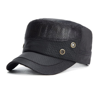 Men Classic Mesh Breathable Military Hat Outdoor Sunscreen Flat Cap Travel Visor Hat