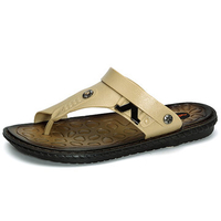 Men Clip Toe Comfortable Flat Slippers Soft Outdoor Beach Sandals