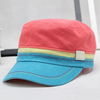 Men Colorful Cotton Military Cap Outdoor Casual Breathable Sunscreen Flat Hat