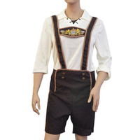 Men Cosplay Hansell Leather Munich Beer Festival Germany Bavaria Halloween Stretchy Costume