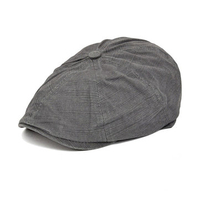 Men Cotton Gatsby Eight Panel Newsboy Cap Cabbie Golf Flat Beret Hat