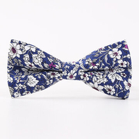 Men Cotton Print Bowtie Casual Wedding Party Bow Ties Adjustable Ties