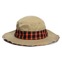 Men Cotton Wide Brim Suncreen Bucket Hats Outdoor Travel UV Protection Fisherman Hats