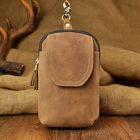 Men Cow Leather Waist Bag Leisure Genuine Leather Handbag