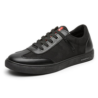 Men Elastic Shoelace Splicing Low Top Outdoor Casual Sneakers