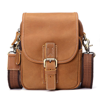 Men Genuine Leather Vintage Casual Crossbody Bag Retro Business Shoulder Bag