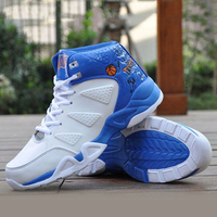 Men High Top Slip Resistant Shock-absorbing Sole Sport Casual Sneakers