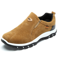 Men Hiking Suede Breathable Slip Resistant Slip On Outdoor Sneakers