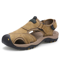Men Hook-Loop Anti-collision Toe Shock Absorption Outdoor Hiking Sandals