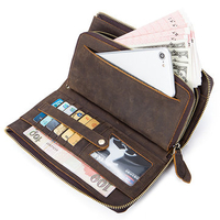 Men Leather Vintage Bifold Wallet