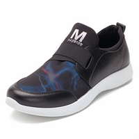 Men Mesh Fabric Breathable Elastic Panels Slip On Light Casual Sneakers