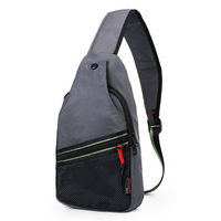 Men Multicolor Crossbody Bag Nylon Chest Pack Portable Bag
