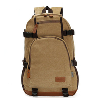 Men Outdoor Canvas Hiking Backpack Laptop Shoulder Bags
