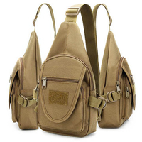 Men Oxford Backpack Shoulder Chest Hiking Military Bag Crossbody Bag
