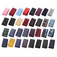 Men Pocket Square Hankerchief Korean Silk Paisley Dot Floral Hanky