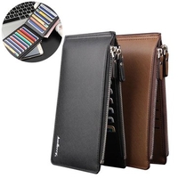 Men PU Leather Credit Card Holder Billfold Wallet Purse Checkbook Clutch