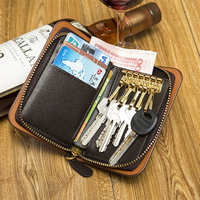 Men PU Leather High-end Key Bag Coin Bag Retro Wallet Purse