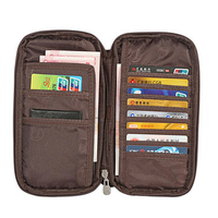 Men PU Leather Multi-card Slots Passport Bag Boarding Bag Wallet Purse