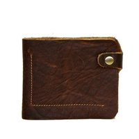 Men Retro Genuine Leather Short Wallet Card Holder Handbag
