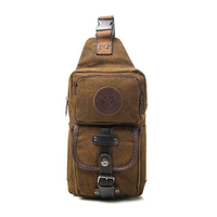 Men Retro Multifunctional Outdoor Travel Sports Shoulder Bag Crossbody Bag Chest Bag
