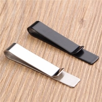 Men Silver Black Enemal Tie Clip Casual Style Clasp Bars Gift